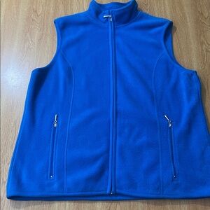 Karen Scott Royal Blue Fleece Vest Women’s